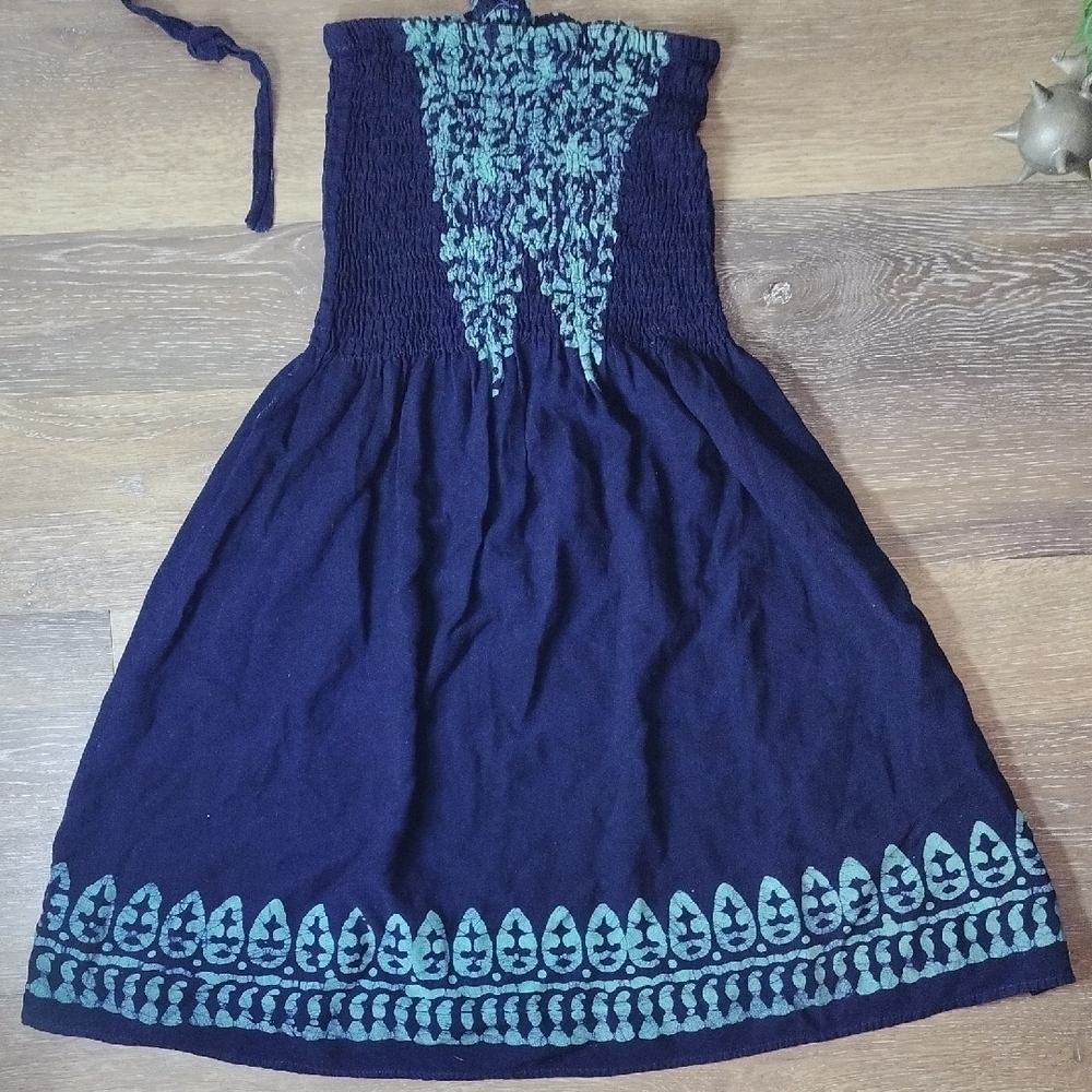 Advance Apparels Blue Halter Sundress - Picture 2 of 4